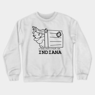 A funny map of Indiana 2 Crewneck Sweatshirt